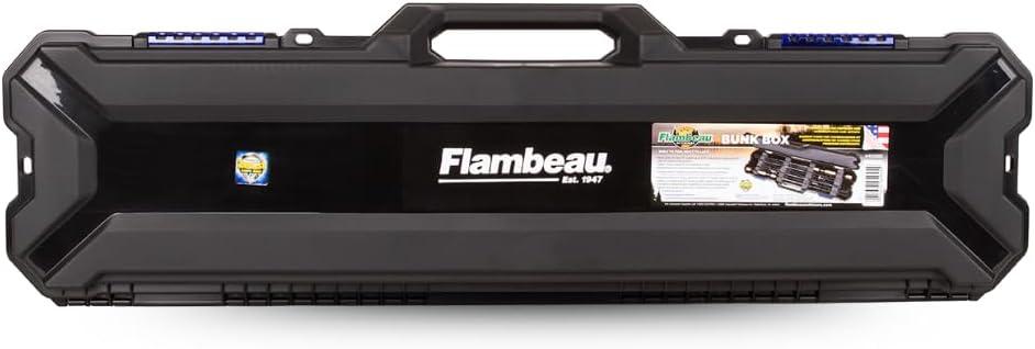 Flambeau Outdoors 4455BB Rod Bunk Box, Portable Fishing Rod Storage, Black