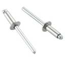 250pcs 3/16" x1/2" Stainless Blind Rivets,Pop Rivets,304 Stainless Steel Grip and Steel Mandrel, 4.8 x 12mm
