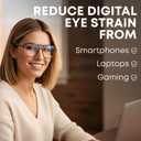 Prospek Blue Light Blocking Glasses Clear Lens for Office&Work, Yellow/Amber Lens - Evening Use, Reduce Eye Strain, Unisex
