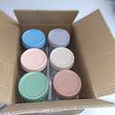 DRKIO 24 Oz Overnight Oats Containers with Lids - 6 Pack Glass Storage Jars with Airtight Lids Wide Mouth Mason Food Jars Great for Meal Prep Salad Chia Pudding Snacks Yogurt Sugar Spice Cereal