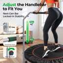 BCAN SP2 40" Foldable Mini Trampoline Max Load 330lbs/440lbs, Fitness Rebounder with Adjustable Foam Handle, Exercise Trampoline for Adults Indoor/Garden Workout | FED Fitness