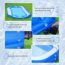 Inflatable Swimming Pool, Blow up Pools, Above Ground Swimming Pool for Family, Small Pools 103 x 69 x 24 inch Full-Sized Inflatable Pool for Kids for Outdoor, Backyard, L-Square Pool 120 x 72 x 23inch