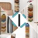 Hat Organizer for Baseball Caps (2-Pack), Strong Adhesive Hat Rack for Wall, Multi-layer Hat Hooks Storage for 18 Hats, Hat Holder Hanger for Door, Bedroom, Closet - Black