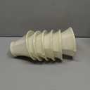 Wellmet Chandelier Shades, ONLY FOR CANDELABRA BULBS, Clip-on Fitter Lamp Shades, 3" X 6" X 5", 6 pcs Set (Cream white)