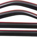Lightronic Extra Durable Clip-on in-Channel Auto Vent Window Visor, Fits 2009-2015 Honda Pilot, UV Protection Rain Guard, Original Wind Deflector, No-Drill Easy Install, Dark Smoke, 4-Pcs