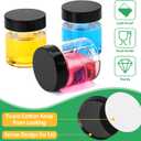 Eupako 48 Pack Plastic Jars with Lids 4 OZ - Empty Clear Cosmetics Containers with Pen and Labels, Round Small Plastic Jars with Screw On Lids for Slime, Makeup, Butter, Cream, Lotion, Pot, Dry Food