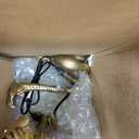 Creative Co-Op Resin Flamingo Table Lamp with Linen Shade, Gold Finish, 32"