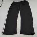 Real Essentials Men's Mesh Athletic Gym Workout Lounge Open Bottom Sweatpants with Pockets, Black, 2XL
