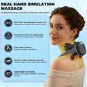 Shoulder & Neck Massager with Heat, 4D Bionic Heated Neck Massager with Fingers Simulates a Real Palm Massage for Comfort, 3 Intensity Levels + 2 Heat Settings Relax Muscle Tension