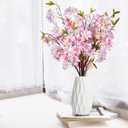 Grand Verde Artificial Apple Blossom Silk Flowers Tree Branches 33 Long Stems Faux Bouquet for Tall Vase Indoor Home Decor DIY Wedding Centerpiece Decoration, Bulk 3pcs (Pink)