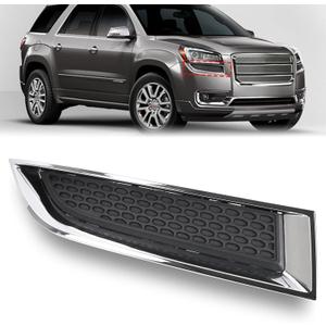 Fog Light Grille Cover Compatible with 2013-2016 GMC Acadia 2017 Limited Right Passenger Side Bumper Cover Grille With Chrome Molding Front Upper Mounts Below Head Light # GM1039155 20982400