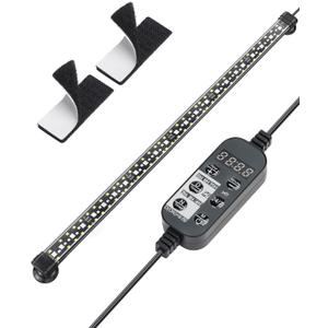Pawfly 12W Aquarium LED Light 24 Inch 24/7 Fish Tank Light with Full Spectrum White Blue Red Green Lights Multi-Colored LEDs with D/N Mode Single Color Effects Timer and Adjustable Brightness
