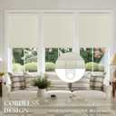100% Blackout Roller Shades Cordless Blinds for Windows Free-Stop Thermal Insulated Black Out Linen Roller Shades Blinds for Bedroom Living Dining Room Home Office Beige Cream Natural 30" W x 72" H