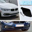 Front Bumper Tow Hook Cover for BMW 3 Series F30 F31 LCI Sedan 320i 325d 328i 330d 2016 2017 2018 Right Passenger Side Towing Eye Cap 51117396837 (Black)