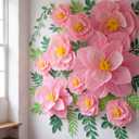 Giant Paper Flowers Artificial Large Paper Flower Decoration for Handcrafted Wall Backdrop Christmas Mexican Wedding Graduation Bridal Shower Birth Party Supplies(Gradient Pink,12 Pcs)
