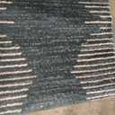 Rugshop Bohemian Stripe Stain Resistant High Traffic Living Room Kitchen Bedroom Dining Home Office Area Rug 2' x 7' Teal