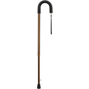 DMI Single Point Ice Walking Cane with Foam Grip Handle for Men and Women, Retractable Cane Tip for Ice and Show, Adjustable Height, Aluminum, Bronze, 39 Inch
