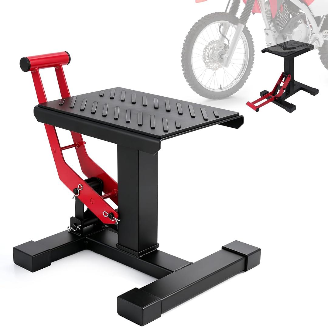 600Lbs Capacity Stand No Hydraulic Dirt Bike Stand Lift-Red