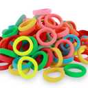 QRTVI 120 Pcs Baby Hair Ties, Cotton Toddler Hair Ties for Girls and Kids, Multicolor Small Seamless Hair Bands Elastic Ponytail Holders(Colorful)