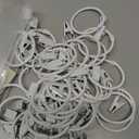 Fivebop 40 Pack Rings Curtain Clips Rustproof Metal Window Drapery Decorative Clips Vintage Heavy Duty Eyelet Curtain Rods Hangers Rings with Hooks, 1.5In Inner Diameter (White-Open)