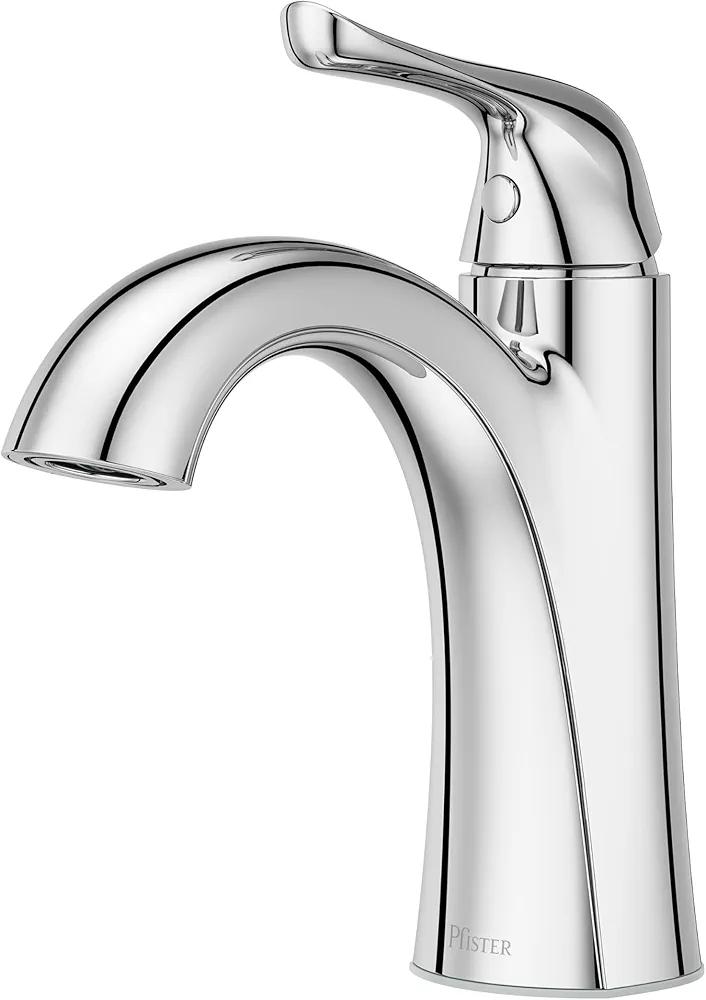 Pfister Willa Bathroom Sink Faucet, Single Control, 1-Handle, Single Hole, Polished Chrome Finish, LF042MALCC