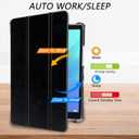 Tri-Fold Case Compatible with Huawei Mediapad M5 8.4 Inch(SHT-AL09/SHT-W12), Includes a Screen Protector - Premium PU Leather Tri-Fold Cover with Auto Sleep/Wake (Black, One Size)