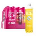 Sparkling Ice Pink Variety Pack, Flavored Sparkling Water, Zero Sugar, and Vitamins and Antioxidants, 17 fl oz, 12 count (Black Cherry, Peach Nectarine, Coconut Pineapple, Fruit Punch)