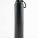 BENTO BOTTLE - Stainless Steel Vacuum Insulated Coffee & Water Bottle, Hot & Cold Beverages - Easy Drink Lid, 32 Fl Oz (900 mL) (Two 16 Fl Oz) Drink Compartments and Solid Storage Base (Black)
