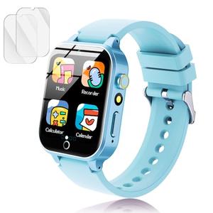 Luyiilo Smart Watch for Kids, with 26 Puzzle Games, Touch Screen, HD Camera, Alarm Clock, Toys for Ages 4-12 Years Old.Birthday Gift for Boys Girls (Soft Blue)