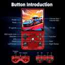 R36MAX Retro Game Console (R36S New Upgrade) - 4K HD 4.0" IPS Screen, 128GB Preloaded 22,000+ Retro Games, Open-Source Linux System, 4000mAh Rechargeable, Portable Video Games (Red 128G)