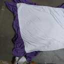 Bed Skirt Queen Size Ruffled Bed Skirt with Split Corners, Queen Bed Skirt 14 Inch Drop, Queen Size Bed Skirt Khaki for Ruffled Bed Skirt with Split Corners, Bed Skirt Queen Size, Color White Purple