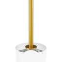 Acrylic End Table, Modern Minimalist Acrylic Side Tables, Clear Side Table for Living Room, Bedroom, Office, Drink Table (12" D x 12" W x 21" H, Gold)