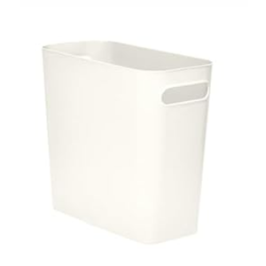 Platic Trash Can - Small Waste basketbin - 1.8 Gallon- for Office,Home,Bathroom,Kitchen - White