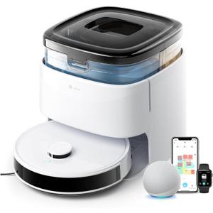 Lefant M3 Robot Vacuum, Auto Mop Washing, 12000Pa Suction, Self-Emptying & Refilling, 9mm Mop Lifting, 200RPM Spinning Mops, Smart Obstacle Avoidance, White