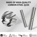 20 Pcs Weldable Barrel Hinges 3 Weld On Barrel Hinges, Carbon Steel Weldable Bullet Door Hinges, Heavy Duty Detachable Gate Hinge for Swing Door, Trailer Ramp, Pin OD 1/2 inch