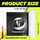 [1/8" Thickness] Solid Neoprene Rubber Sheet Roll 12IN x 36IN Long with Adhesive Backing (Including Utility Knife), Heavy Duty Self Rubber Seal Strips Roll for DIY Gaskets, Flooring, Seals