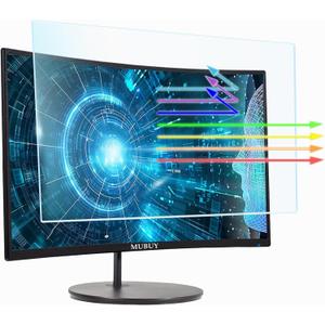 Anti Blue Light Glare Monitor Screen Protector for 31.5" 32" Diagonal Desktop TV Monitor Standard/Curved/Touch Widescreen Monitor, Eyes Care Blue Light Glare UV Filter