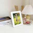 2 x White 5x7 Picture Frame,1 Pack, Fits 5x7 Photo or 4x6 with Mat, Acrylic Front & Durable ABS Frame, Shatterproof UV-Resistant Tabletop Display, Vertical/Horizontal Home Dcor Frame