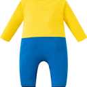 Baby Boys' Cowboy Costume Halloween Cosplay Bodysuit (Cowboy, 18-24 Months) (Yellow)
