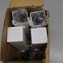 4 Pcs White Table Leg Extenders - Adjustable, Metal Square Folding Leg Risers, Raise Table Height 3.5"/5.5" (Inner Diameter 1.35")