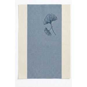 GoTCele Placemats Set of 6 for Dining Table Mats Washable Easy to Clean PVC Placemat (Ginkgo Navy)