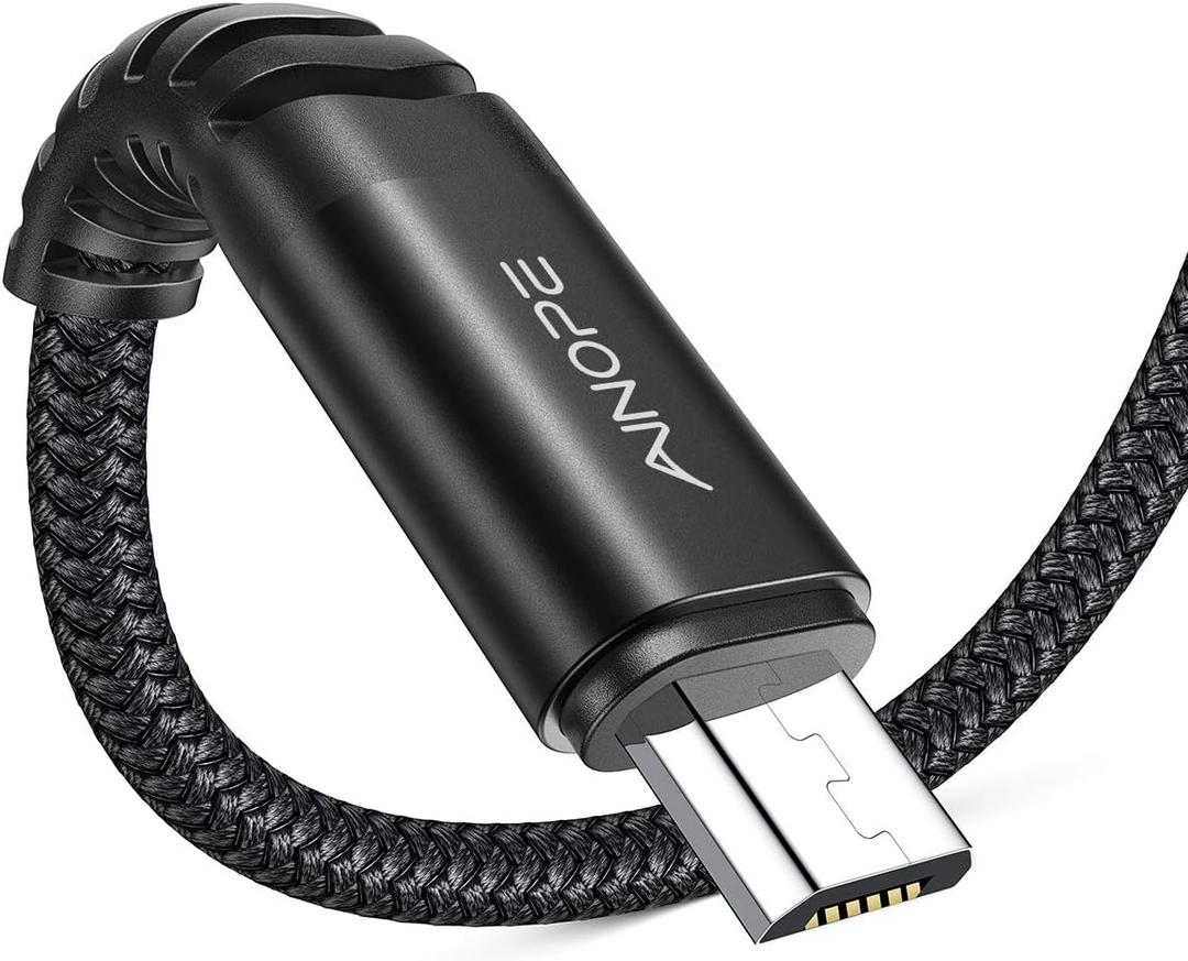 AINOPE Micro USB Cable Charger Android 2 Pack 6.6FT for Samsung Galaxy S7 Charging Cable, Phone Charger Cord Compatible with Samsung Galaxy S6,J7 Edge Kindle Note 5 Durable Nylon Material-Black
