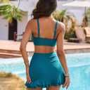 Blooming Jelly Women's High Waisted Bikini Sets Tummy Control Bathing Suit Two Piece Swim Suit 2026 Retro Swimsuit (Blue, M)