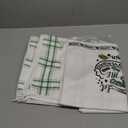 Redbaker 6 Pcs Camping Kitchen Towels Bonfire Tent Car Dishcloth Outdoors Happy Camper Hand Tea Towels Decorative Set Absorbent Camping Decor with Hanging Loop for Camper Gifts RV Accessories(White)