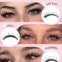 Goddvenus Manga Lash Clusters Kit Natural 300 Pcs Cluster Eyelash Extensions Kit Wispy Fairy Fluffy Eyelash Clusters Anime Cosplay Individual Lash Extensions Kit CC Curve 10-16mm