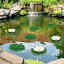 12pcs Floating Foam Lotus Flowers with Lily Pads, Artificial Pond Plants Ornaments for Pool Aquarium Water Decoration, White