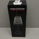 Cordless Touch Table Lamp, 3500mAh LED Rechargeable Small Dask Lamp, 3 Colors Dimmable Battery Operated Crysta Lamp for Bedroom Restaurant Kitchen Home Decor, Gold