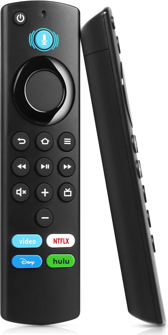 Replacement Voice Remote Fit for All Fire-Series TV Cube/Stick, Compatible with Firestick 4K Max/4K/Stick/Lite/HD, Fit for All Hisense, TCL, Insignia-Pioneer-Omni QLED Series, Not for Roku