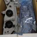 Headlights Assembly with Bulbs for 2005 2006 Toyota Camry LE XLE Halogen Headlamp Replacement Driver & Passenger Side (Chrome | With High & Low Beam Bulbs)