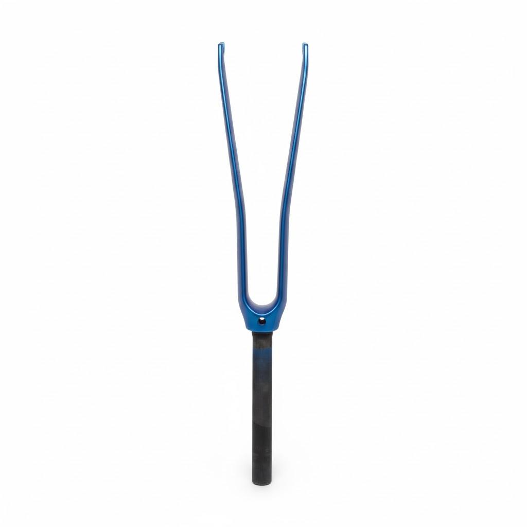 700c Bike Carbon Fiber Fork Black 12K Suspension Forks - 345g (Blue Fork)